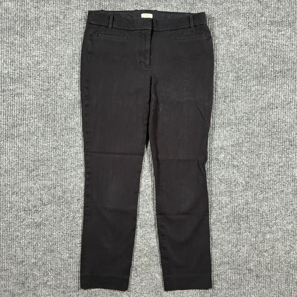 J.Crew Womens Dress Pants Size 4R Black Slim Stretch Office Career Mid‎ Rise